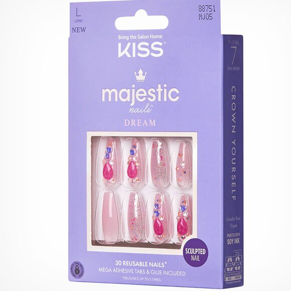 Kiss Other - Kiss Majestic Dream Nails Long Length - Lovely Bubbly
